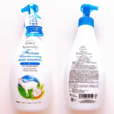 Sữa tắm Leivy Naturally Foam Moisturising Body Shampoo Goat’s Milk Enriched 1000ml