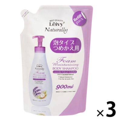 Sữa tắm Leivy Naturally Foam Moisturising Body Shampoo Lavender Extract túi 900ml